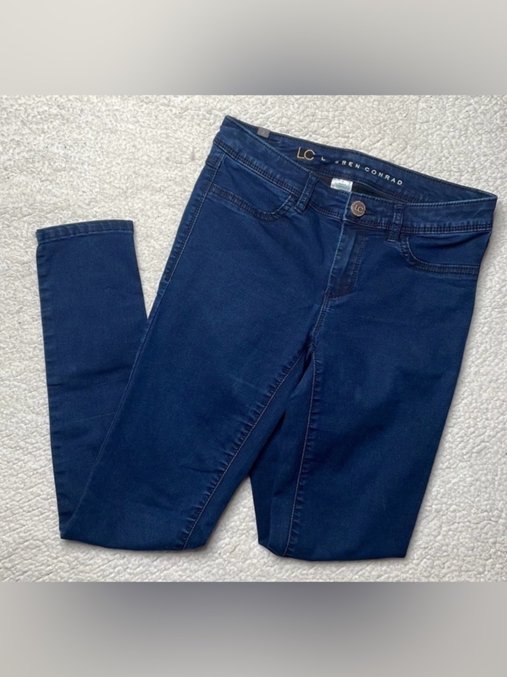 LC Lauren Conrad Denim Dark Jeans Strech Comfy Size 2 Skinny